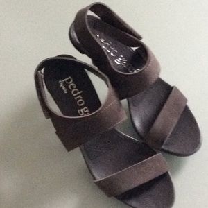 New! Pedro Garcia Suede Strappy Sandal.